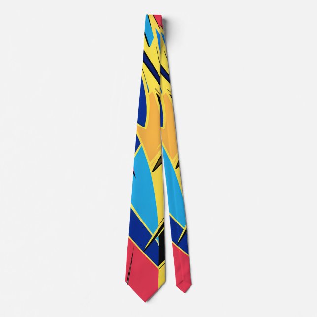 Gravata Vibrant Stylized Portrait with Abstract Elements (Frente)