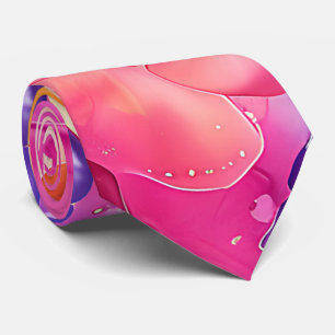 Gravata Vibrante colorido neon rosa amarelo arco-íris hipp