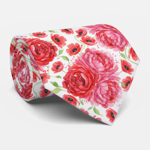 Gravata Vibrante Rosa Cor-de-rosa e Vermelho Suculento Peô
