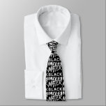 Gravata Vida negra é matéria<br><div class="desc">As vidas negras são uma gravata no pescoço que apresenta um padrão design de tipografia branca arrojado e que olha.</div>