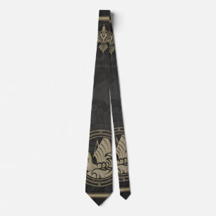 Gravata Viking a charme místico com nós Celtas elegantes.