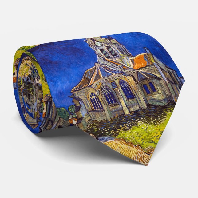 Gravata Vincent van Gogh - A Igreja em Auvers (Rolled)