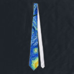 Gravata vincent van gogh Starry Night<br><div class="desc">A famosa pintura de Van Gogh, "A Noite Estrelada". Pintado durante sua estadia no asilo Remy Santo na década de 1880, Van Gogh retratou as colinas rolantes e árvores ciprestes que viu de sua janela. Melhorado digitalmente por PixDezines.Copyright © 2008-2016 PixDezines.com™ e PixDezines™ em zazzle.com. Todos os direitos reservados.</div>