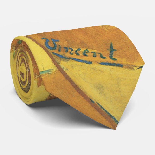 Gravata Vincent van Gogh - Vaso com Quinze Girassóis (Rolled)