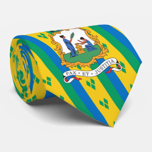 Gravata Vincy Flag & Seal, Santo Vincent & Grenadines
