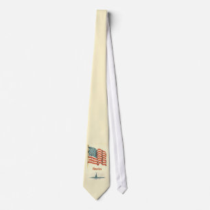 Gravata Vintage American Flag Tie