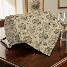 Gravata Vintage Anatomy Brain Science Custom Necktie