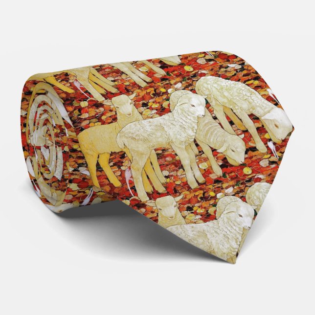 Gravata Vintage Animais Lindos Páscoa (Rolled)