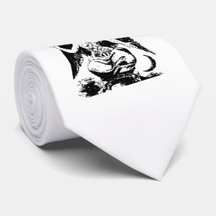 Gravata Vintage Baphomet preto