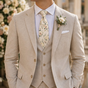 Gravata Vintage Blush Floral