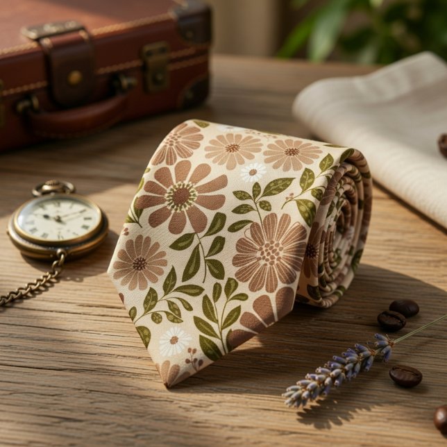 Gravata Vintage Boho Floral (Criador carregado)