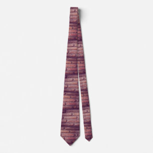 Gravata Vintage Brick Wall Pattern Rustic Necktie - Única