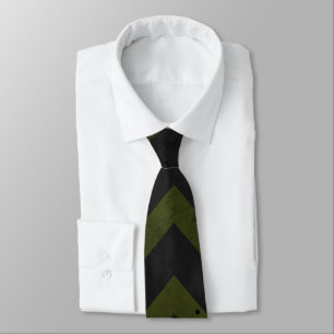 Gravata Vintage chevron do exército da cinza escura