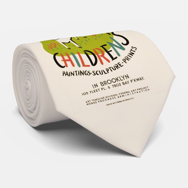 Gravata Vintage Children's Art tie (Rolled)