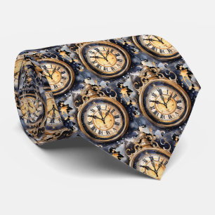 Gravata Vintage Clock Face Steampunk