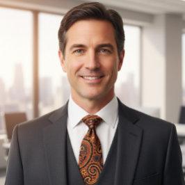 Gravata Vintage Copper Paisley