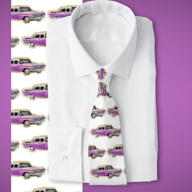 Gravata Vintage Cuban Car (Vintage Cuban car tie)