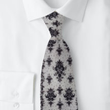 Vintage Damask Black and Cinza