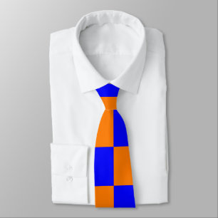 Gravata Vintage do Quadro de Controlo Laranja Neon Azul