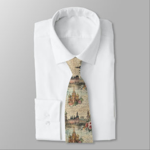 Gravata Vintage Floral Moscou Trabalho de arte - Script ma