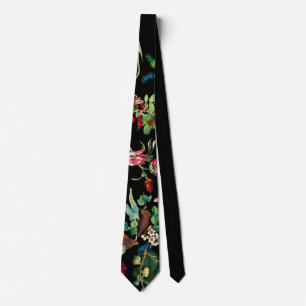 Gravata Vintage Flower e Butterfly Neck