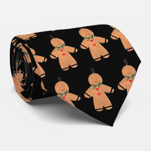 Gravata Vintage Gingerpão homem de Natal Black