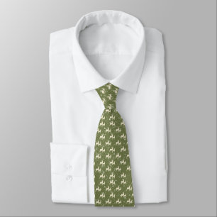 Gravata Vintage Green Christmas Stag Work Cask Tie