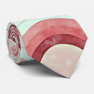 Gravata Vıntage Groovy Rainbow Design em Coral e Deserto