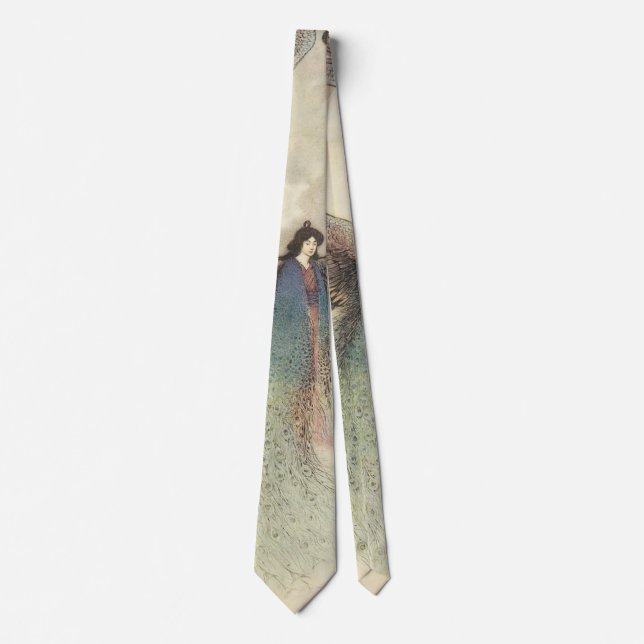 Gravata Vintage Japonês Fairy Tale, The Moon Maiden (Frente)