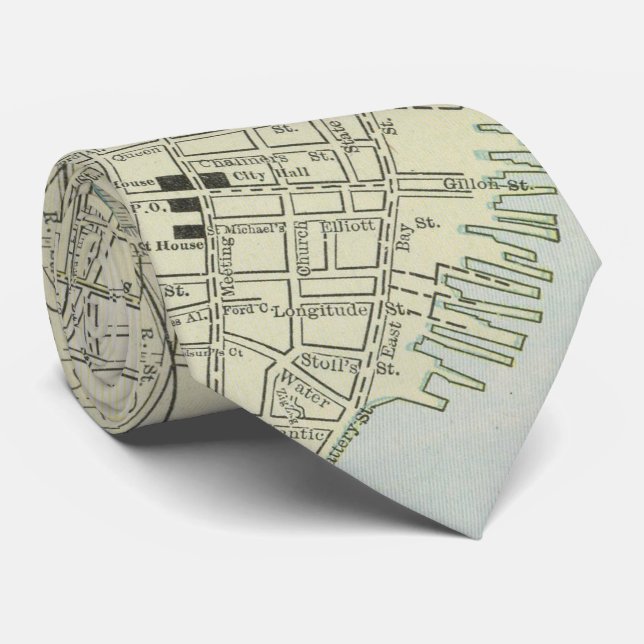 Gravata Vintage Map of Charleston SC (1901) (Rolled)