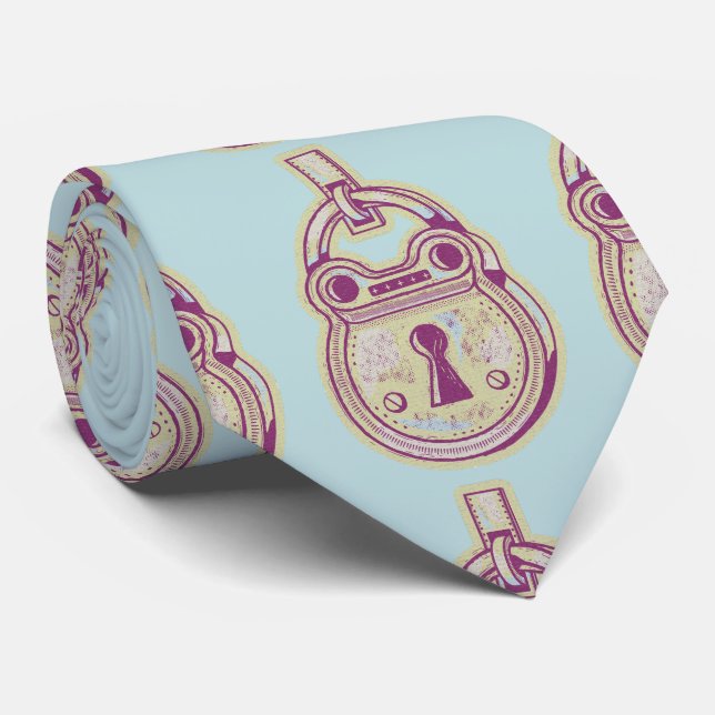 Gravata Vintage Padlock (Rolled)