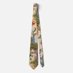 Gravata Vintage Peacock Pattern Colorful Art