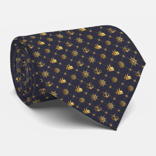 Gravata Vintage Sailor Dourado