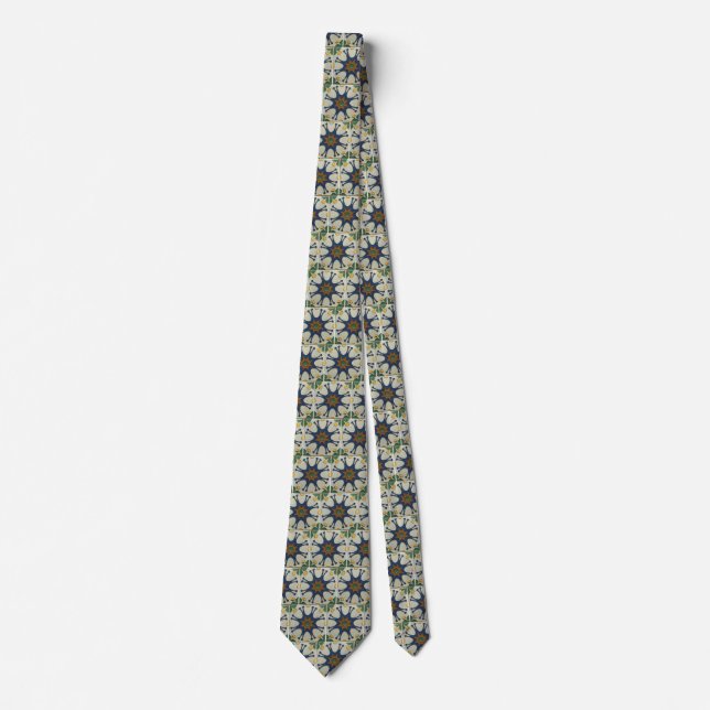 Gravata Vintage Starburst Azulejo Tie (Frente)