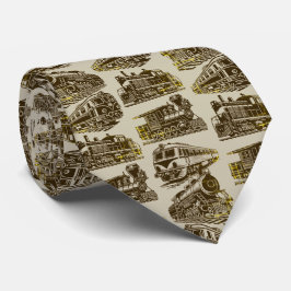 Gravata Vintage Trem Locomotive Tie