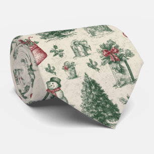 Gravata Vintage Verde Salvia Toile de Natal