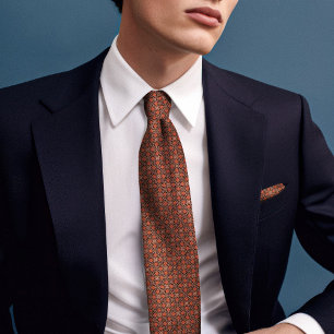 Gravata Vintage William Morris Orange Shell Diagonal