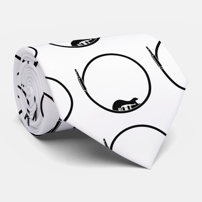 Gravata Violão elétrico minimalista (Rolled)