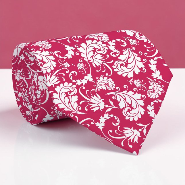 Gravata Violet Floral Pattern Custom Necktie (Criador carregado)