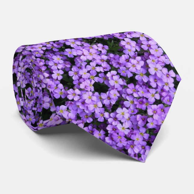 Gravata Violet Flowers Neck Violets Primavera (Rolled)