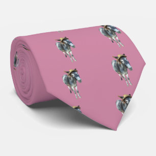 Gravata Violeta o asno no chapéu de palha com flores