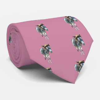 Gravata Violeta o asno no chapéu de palha com flores