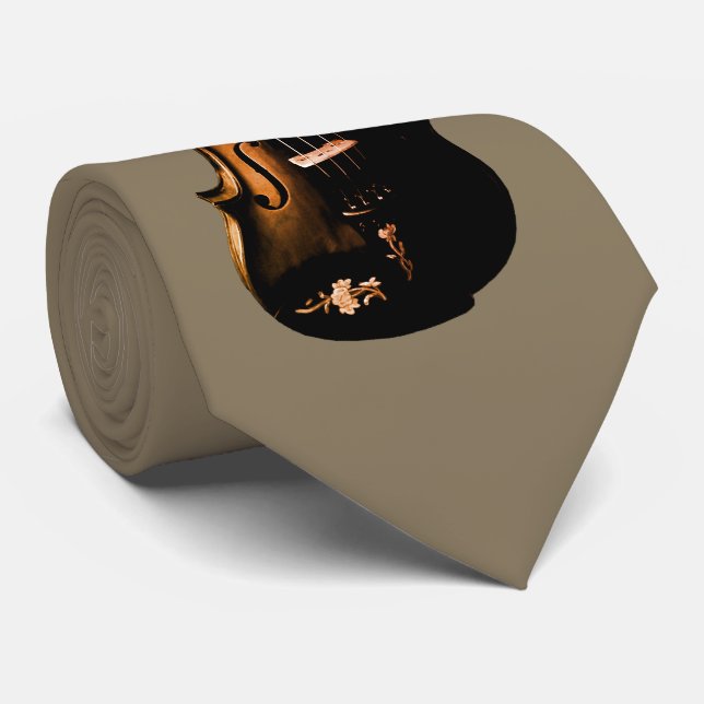 GRAVATA VIOLIN-TIE-ON TAN (Rolled)