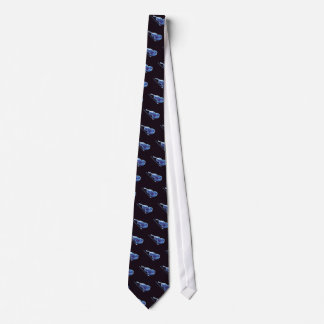 Gravata Violino azul de néon