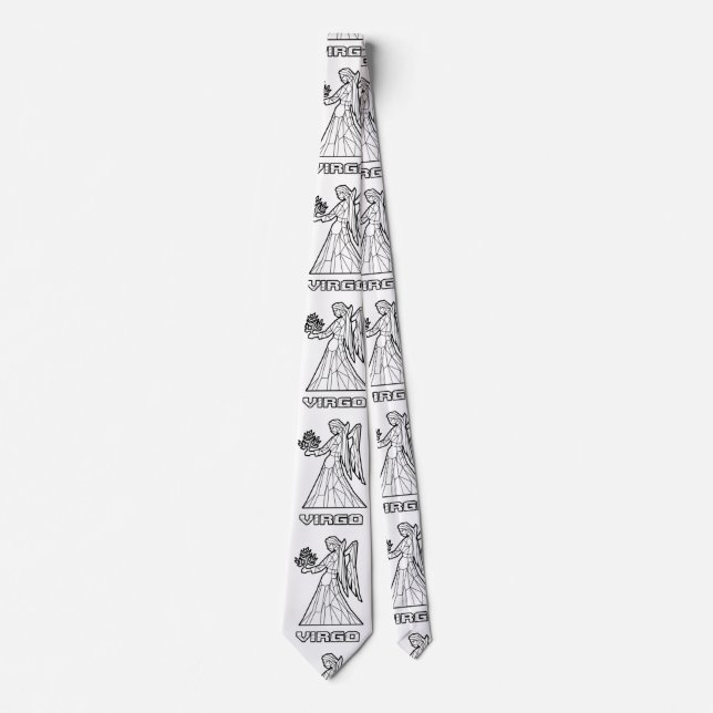 Gravata Virgo Zodiac - Sinal Tie (Frente)