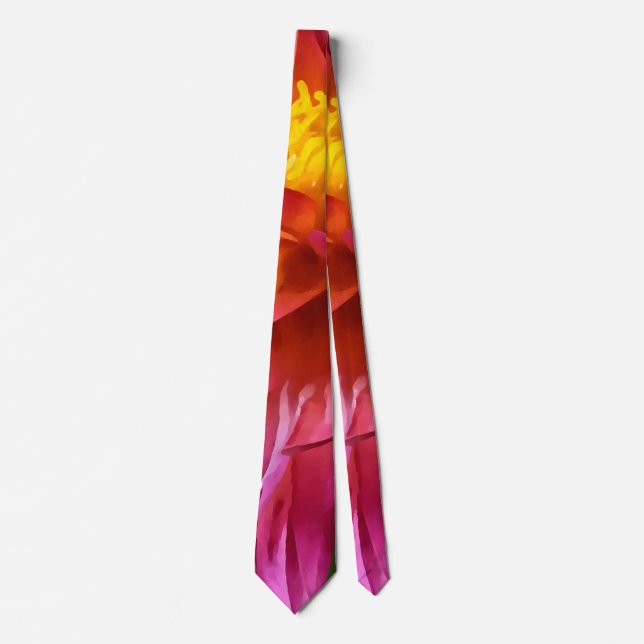Gravata Vivid Pink Dahlia (Frente)