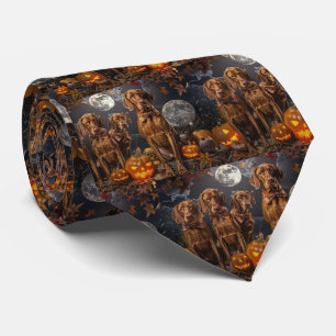 Gravata Vizsla Halloween Assustador