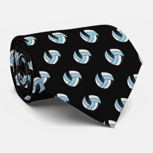 Gravata Voleibol Azul, Branco e Preto
