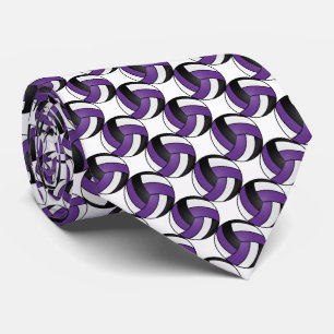 Gravata Voleibol desportivo - Roxo, Branco e Negro