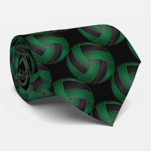 Gravata Voleibol Escuro Verde e Negro